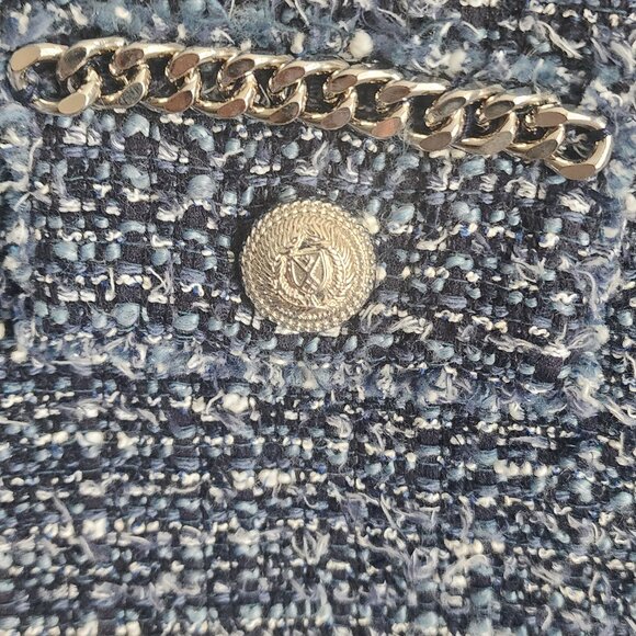 Generation Love Kristen Indigo Tweed Jacket-Med-EUC - Picture 3 of 5